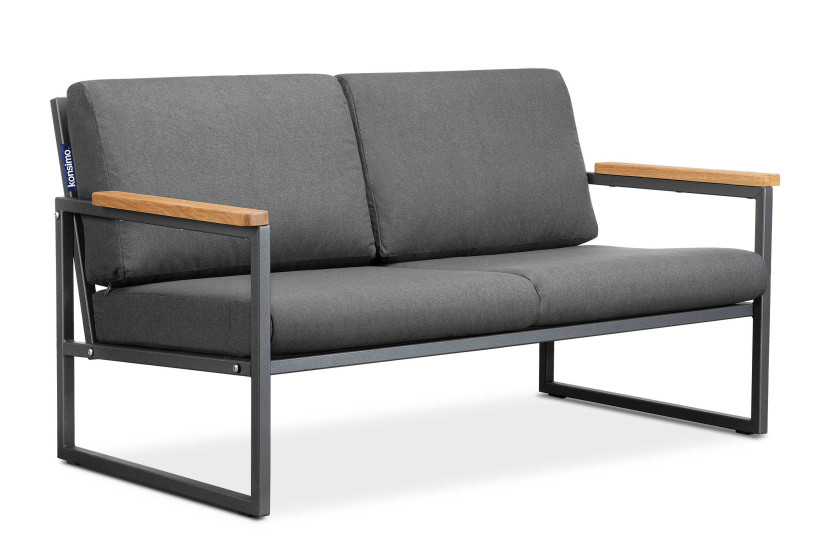 KONSIMO TRIBO Sofa ogrodowa / tarasowa, stalowa, antracytowo-szara 864466
