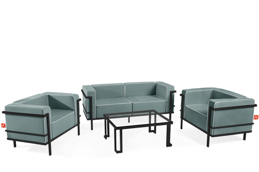 KONSIMO TRIGLO Komplet mebli ogrodowych 2x fotel + stolik + sofa 2-osobowa 1001145