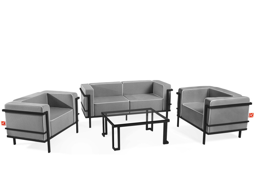KONSIMO TRIGLO Komplet mebli ogrodowych 2x fotel + stolik + sofa 2-osobowa 1001146