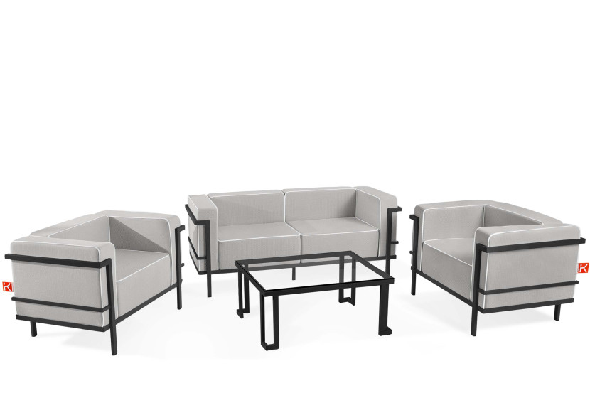 KONSIMO TRIGLO Komplet mebli ogrodowych 2x fotel + stolik + sofa 2-osobowa 1001143