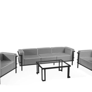 KONSIMO TRIGLO Komplet mebli ogrodowych 2x fotel + stolik + sofa 3-osobowa 1001157 KONSIMO TRIGLO Komplet mebli ogrodowych 2x fotel + stolik + sofa 3-osobowa 1001157