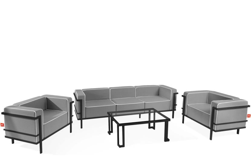 KONSIMO TRIGLO Komplet mebli ogrodowych 2x fotel + stolik + sofa 3-osobowa 1001157