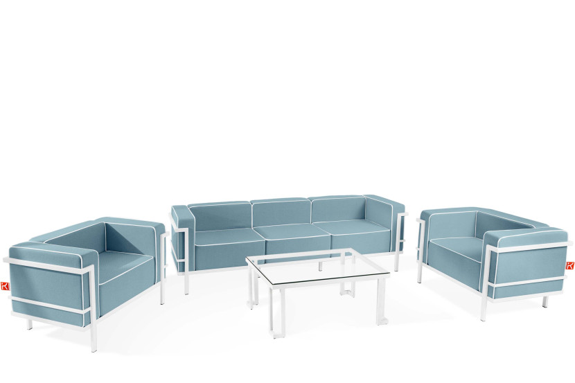 KONSIMO TRIGLO Komplet mebli ogrodowych 2x fotel + stolik + sofa 3-osobowa 1001158