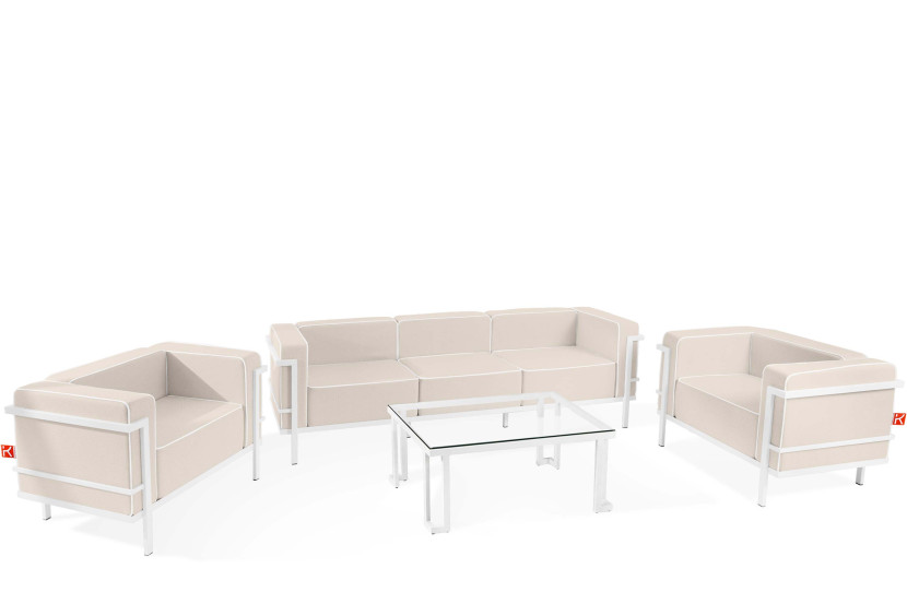KONSIMO TRIGLO Komplet mebli ogrodowych 2x fotel + stolik + sofa 3-osobowa 1001159