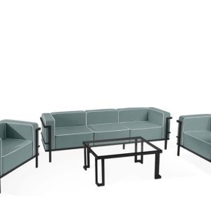 KONSIMO TRIGLO Komplet mebli ogrodowych 2x fotel + stolik + sofa 3-osobowa 1001163 KONSIMO TRIGLO Komplet mebli ogrodowych 2x fotel + stolik + sofa 3-osobowa 1001163