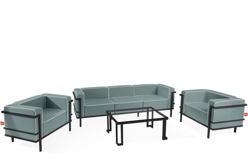 KONSIMO TRIGLO Komplet mebli ogrodowych 2x fotel + stolik + sofa 3-osobowa 1001163