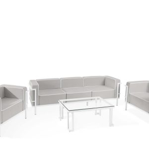 KONSIMO TRIGLO Komplet mebli ogrodowych 2x fotel + stolik + sofa 3-osobowa 1001167 KONSIMO TRIGLO Komplet mebli ogrodowych 2x fotel + stolik + sofa 3-osobowa 1001167