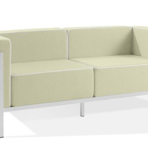 KONSIMO TRIGLO Sofa ogrodowa 2-osobowa w dwukolorowej tkaninie outdoorowej 1000986