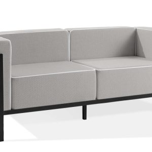 KONSIMO TRIGLO Sofa ogrodowa 2-osobowa w dwukolorowej tkaninie outdoorowej 1000988