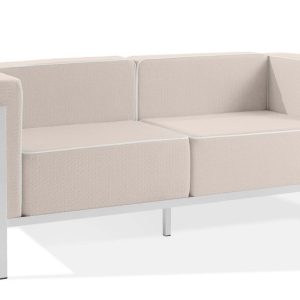 KONSIMO TRIGLO Sofa ogrodowa 2-osobowa w dwukolorowej tkaninie outdoorowej 1000979
