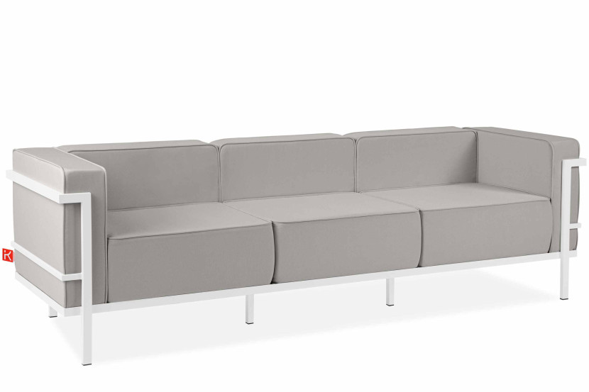 KONSIMO TRIGLO Sofa ogrodowa trzyosobowa stalowy stelaż i wygodne poduszki 1000981