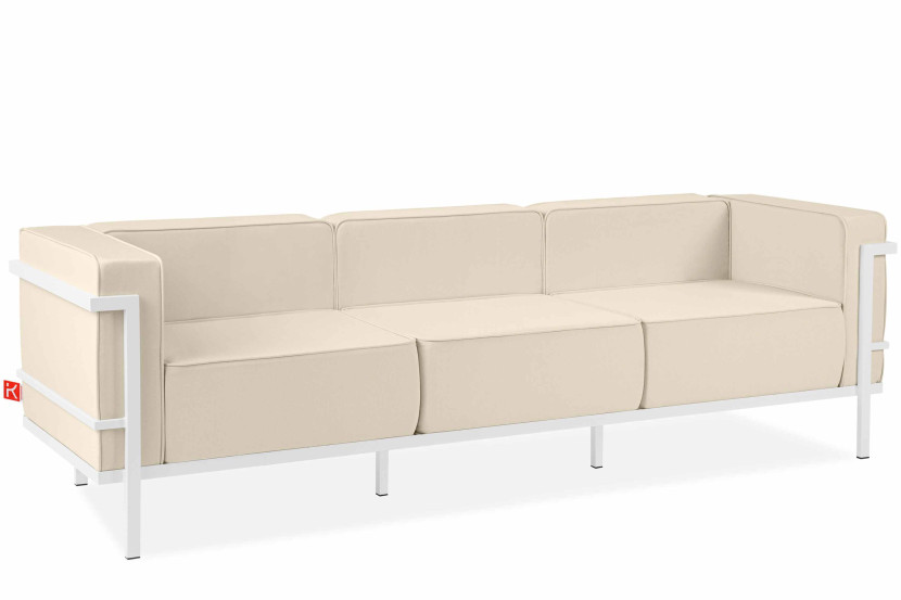 KONSIMO TRIGLO Sofa ogrodowa trzyosobowa stalowy stelaż i wygodne poduszki 1000985