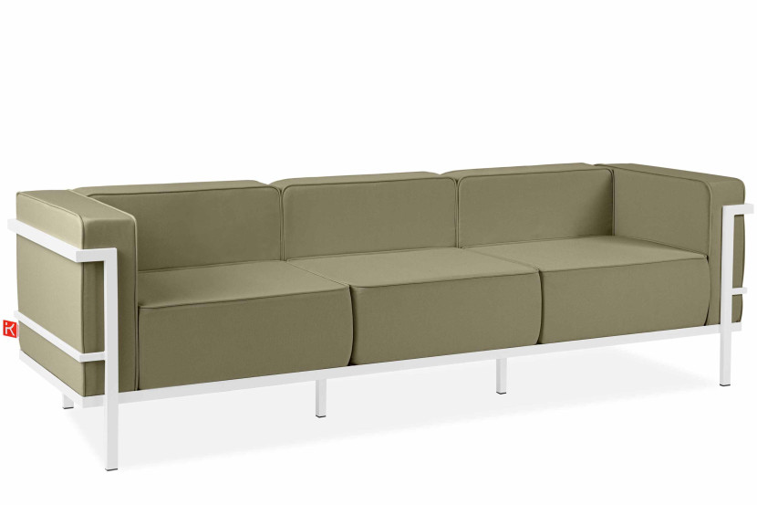 KONSIMO TRIGLO Sofa ogrodowa trzyosobowa stalowy stelaż i wygodne poduszki 1000997