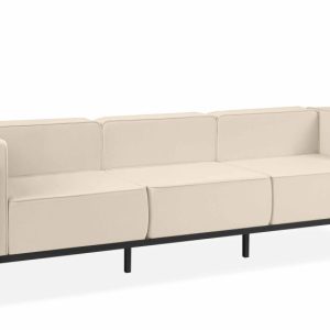KONSIMO TRIGLO Sofa ogrodowa trzyosobowa stalowy stelaż i wygodne poduszki 1000998