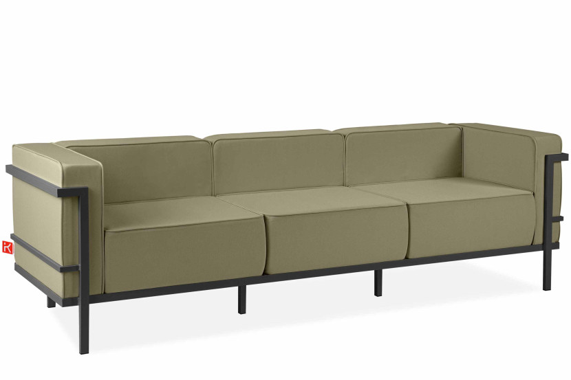 KONSIMO TRIGLO Sofa ogrodowa trzyosobowa stalowy stelaż i wygodne poduszki 1000978