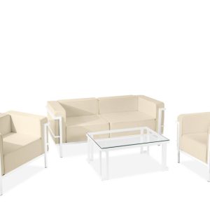 KONSIMO TRIGLO Zestaw mebli ogrodowych 2x fotel + stolik + sofa 2-osobowa 1001155 KONSIMO TRIGLO Zestaw mebli ogrodowych 2x fotel + stolik + sofa 2-osobowa 1001155