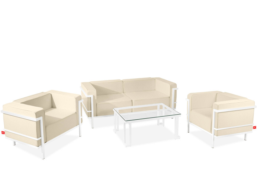 KONSIMO TRIGLO Zestaw mebli ogrodowych 2x fotel + stolik + sofa 2-osobowa 1001155