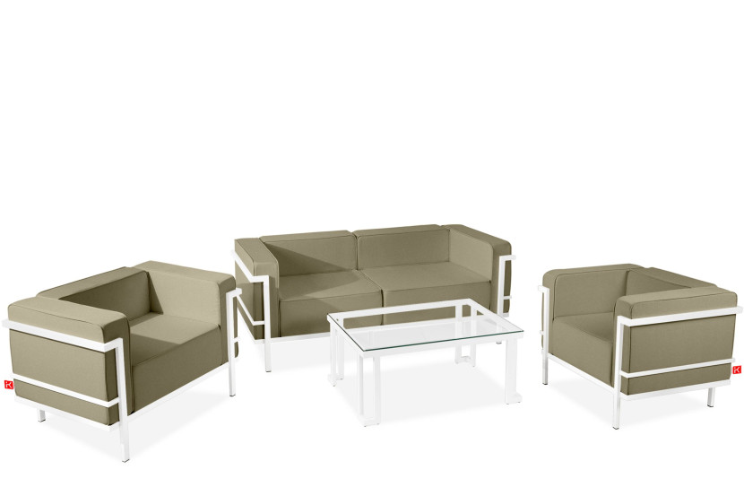 KONSIMO TRIGLO Zestaw mebli ogrodowych 2x fotel + stolik + sofa 2-osobowa 1001161