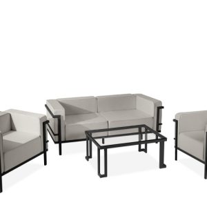 KONSIMO TRIGLO Zestaw mebli ogrodowych 2x fotel + stolik + sofa 2-osobowa 1001162 KONSIMO TRIGLO Zestaw mebli ogrodowych 2x fotel + stolik + sofa 2-osobowa 1001162