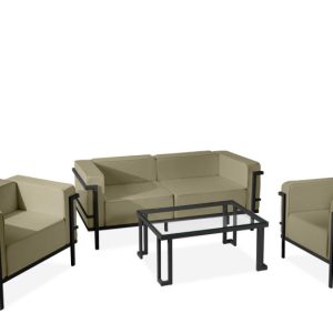 KONSIMO TRIGLO Zestaw mebli ogrodowych 2x fotel + stolik + sofa 2-osobowa 1001166 KONSIMO TRIGLO Zestaw mebli ogrodowych 2x fotel + stolik + sofa 2-osobowa 1001166