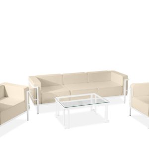 KONSIMO TRIGLO Zestaw mebli ogrodowych 2x fotel + stolik + sofa 3-osobowa 1001148 KONSIMO TRIGLO Zestaw mebli ogrodowych 2x fotel + stolik + sofa 3-osobowa 1001148