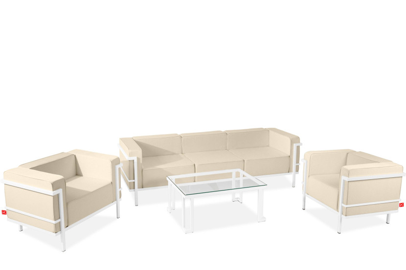 KONSIMO TRIGLO Zestaw mebli ogrodowych 2x fotel + stolik + sofa 3-osobowa 1001148