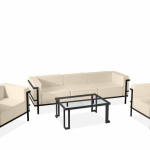 KONSIMO TRIGLO Zestaw mebli ogrodowych 2x fotel + stolik + sofa 3-osobowa 1001147 KONSIMO TRIGLO Zestaw mebli ogrodowych 2x fotel + stolik + sofa 3-osobowa 1001147