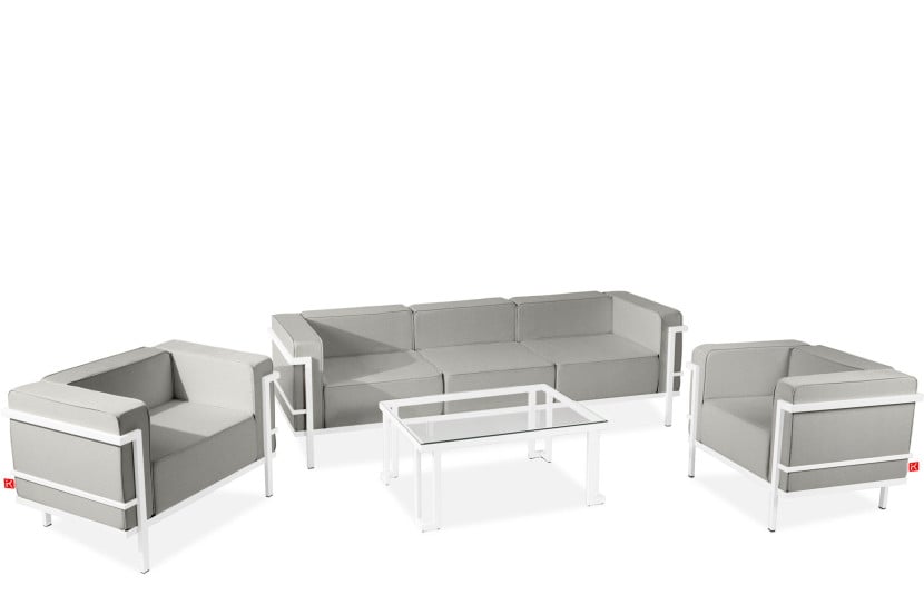 KONSIMO TRIGLO Zestaw mebli ogrodowych 2x fotel + stolik + sofa 3-osobowa 1001168