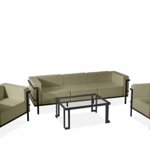 KONSIMO TRIGLO Zestaw mebli ogrodowych 2x fotel + stolik + sofa 3-osobowa 1001170 KONSIMO TRIGLO Zestaw mebli ogrodowych 2x fotel + stolik + sofa 3-osobowa 1001170