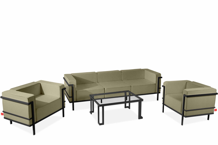 KONSIMO TRIGLO Zestaw mebli ogrodowych 2x fotel + stolik + sofa 3-osobowa 1001170