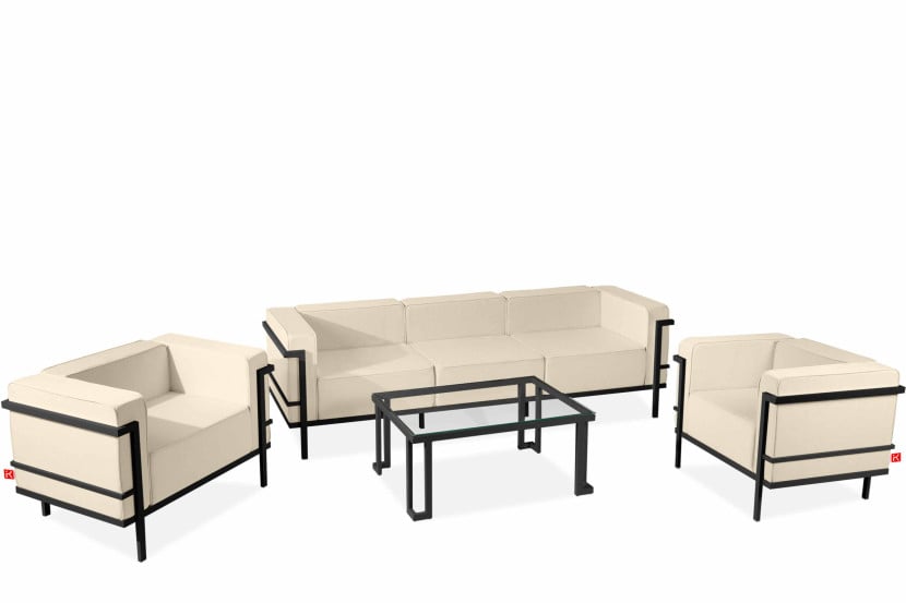 KONSIMO TRIGLO Zestaw mebli ogrodowych 2x fotel + stolik + sofa 3-osobowa 1001147