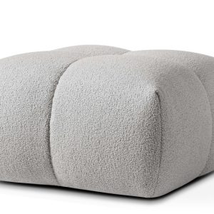 KONSIMO VENA Puf tapicerowany z pikowaniem, styl japandi, tkanina boucle 752002 KONSIMO VENA Puf tapicerowany z pikowaniem, styl japandi, tkanina boucle 752002