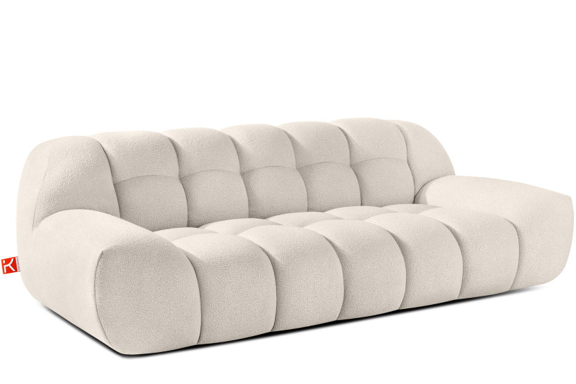 KONSIMO VENA Sofa dwuosobowa styl japandi, efekt "bubble" tkanina boucle 751913