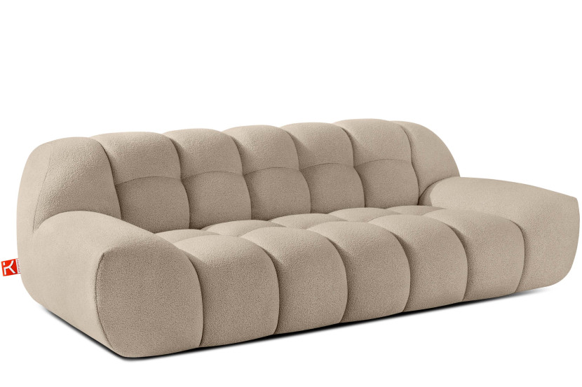 KONSIMO VENA Sofa dwuosobowa styl japandi, efekt "bubble" tkanina boucle 751914