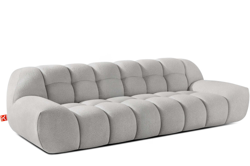 KONSIMO VENA Sofa trzyosobowa styl japandi, efekt "bubble" tkanina boucle 751917