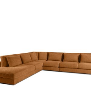 KONSIMO VERUS Duży narożnik lewy do salonu z poduszkami tkanina szenilowa 796474 KONSIMO VERUS Duży narożnik lewy do salonu z poduszkami tkanina szenilowa 796474