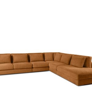 KONSIMO VERUS Duży narożnik prawy do salonu z poduszkami tkanina szenilowa 796337 KONSIMO VERUS Duży narożnik prawy do salonu z poduszkami tkanina szenilowa 796337