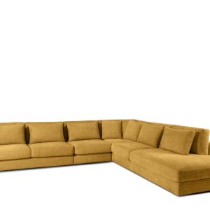 KONSIMO VERUS Duży narożnik prawy do salonu z poduszkami tkanina szenilowa 796562 KONSIMO VERUS Duży narożnik prawy do salonu z poduszkami tkanina szenilowa 796562