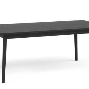 KONSIMO VIDIS Stół rozkładany 180-220 cm czarny z fakturą drewna 757435