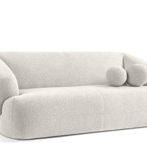 KONSIMO VIRA Sofa 2,5 z podłokietnikami w stylu japandi z ozdobną poduszką 796538 KONSIMO VIRA Sofa 2,5 z podłokietnikami w stylu japandi z ozdobną poduszką 796538