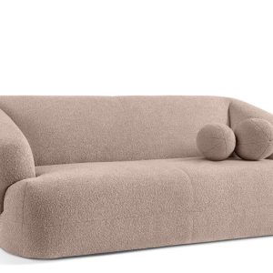 KONSIMO VIRA Sofa 2,5 z podłokietnikami w stylu japandi z ozdobną poduszką 796545 KONSIMO VIRA Sofa 2,5 z podłokietnikami w stylu japandi z ozdobną poduszką 796545