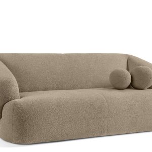 KONSIMO VIRA Sofa 2,5 z podłokietnikami w stylu japandi z ozdobną poduszką 796560 KONSIMO VIRA Sofa 2,5 z podłokietnikami w stylu japandi z ozdobną poduszką 796560