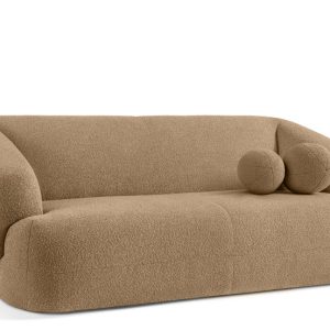 KONSIMO VIRA Sofa 2,5 z podłokietnikami w stylu japandi z ozdobną poduszką 796508 KONSIMO VIRA Sofa 2,5 z podłokietnikami w stylu japandi z ozdobną poduszką 796508