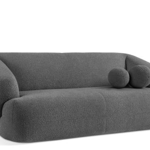 KONSIMO VIRA Sofa 2,5 z podłokietnikami w stylu japandi z ozdobną poduszką 796521 KONSIMO VIRA Sofa 2,5 z podłokietnikami w stylu japandi z ozdobną poduszką 796521