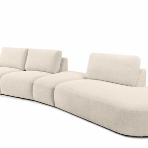 KONSIMO ZUCCO Duży narożnik 430 cm modułowy boucle organiczna forma beż 753946 KONSIMO ZUCCO Duży narożnik 430 cm modułowy boucle organiczna forma beż 753946
