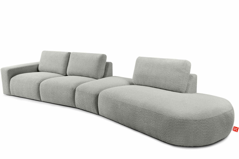 KONSIMO ZUCCO Duży narożnik 430 cm modułowy boucle organiczna forma 753974