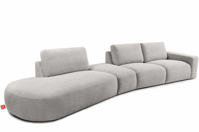 KONSIMO ZUCCO Duży narożnik 430 cm modułowy boucle organiczna forma 753979