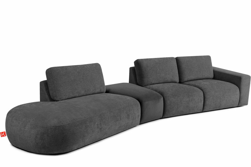 KONSIMO ZUCCO Lewy duży narożnik modułowy do salonu, organiczna forma 753916