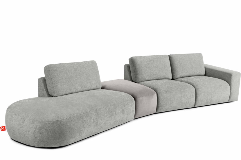 KONSIMO ZUCCO Lewy duży narożnik modułowy do salonu, organiczna forma 753928