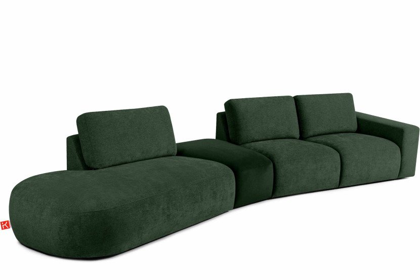 KONSIMO ZUCCO Lewy duży narożnik modułowy do salonu, organiczna forma 753934